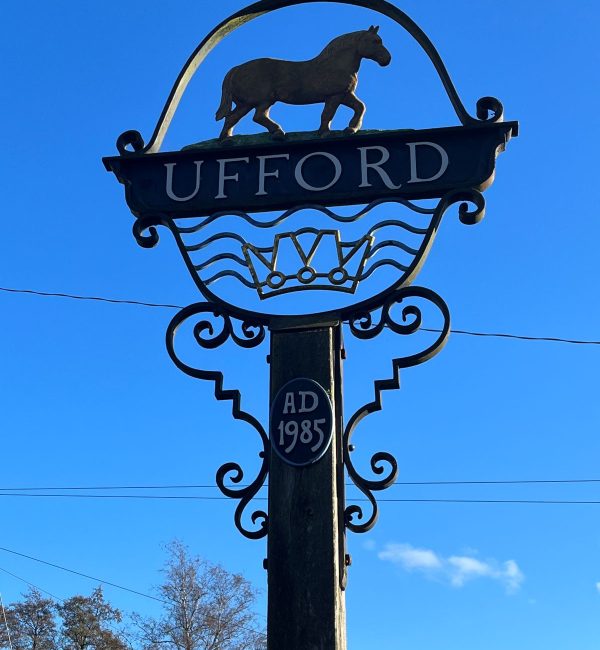 Ufford village sign as recommended by Curious Retreats